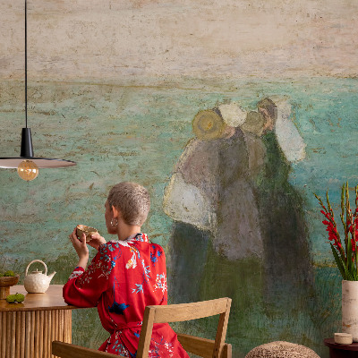 Fototapet la comandă pentru dormitor Refleksion ved havet