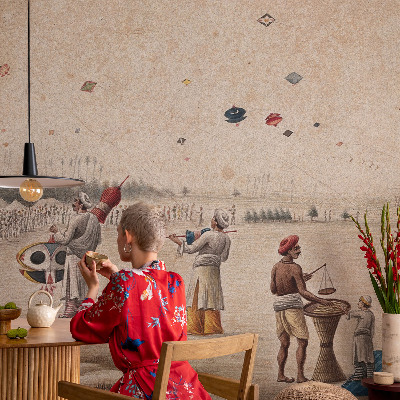 Tapet Svævende drager