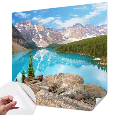 Fototapet 3d pentru living Cercuri de lemn