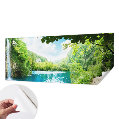 Fototapet autocolant cu model de valuri din piatră
