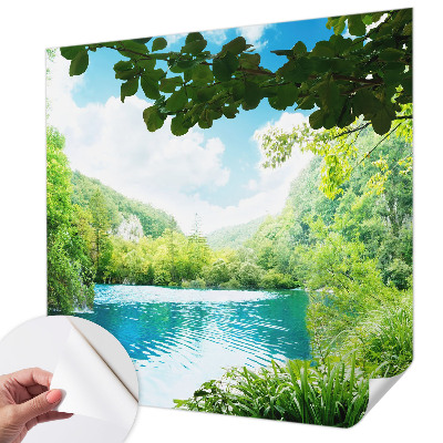 Fototapet autocolant cu model de valuri din piatră