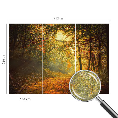 Fototapet autoadeziv pentru living cu panoramă a pădurii