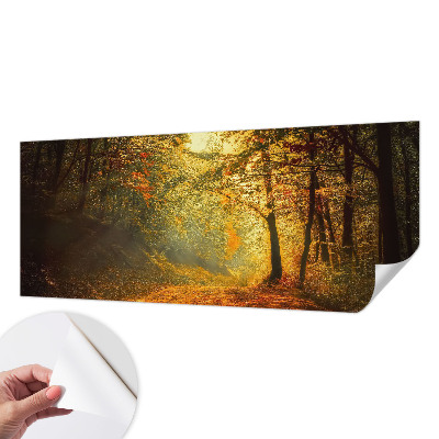 Fototapet autoadeziv pentru living cu panoramă a pădurii