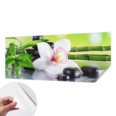 Fototapet 3D pentru living cu motiv de scânduri de lemn