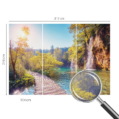 Fototapet autocolant cu model cu plăci ornamentale