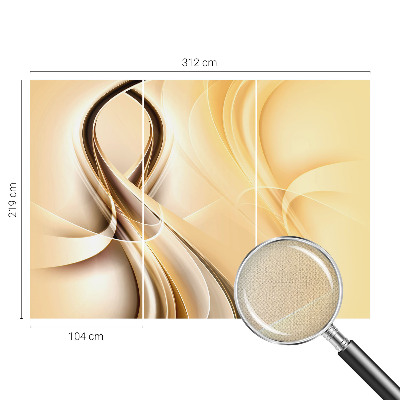 Fototapet 3D pentru dormitor cu valuri abstracte
