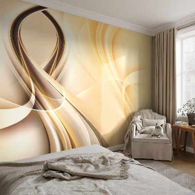 Fototapet 3D pentru dormitor cu valuri abstracte
