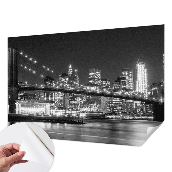 Fototapet 3D pentru living cu aspect de lemn albastru