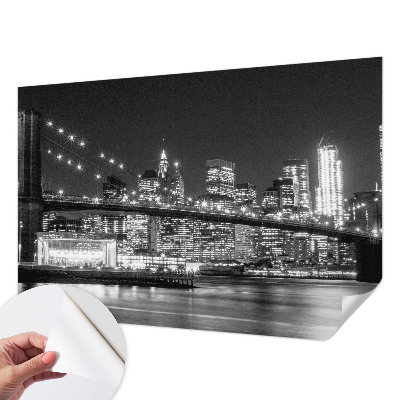 Fototapet 3d pentru living Lemn albastru