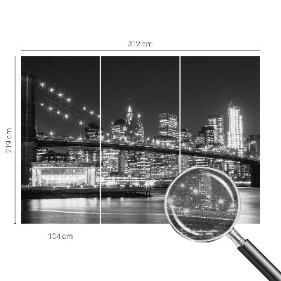Fototapet 3D pentru living cu aspect de lemn albastru