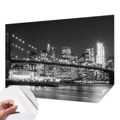 Fototapet 3d pentru living Lemn albastru