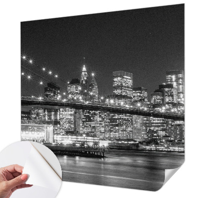 Fototapet 3D pentru living cu aspect de lemn albastru