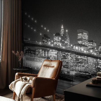 Fototapet 3D pentru living cu aspect de lemn albastru