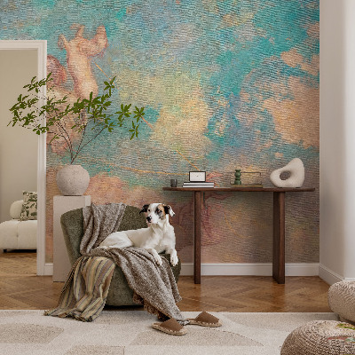 Tapet autocolant perete cu motiv inspirat din natură pentru decor ambiental