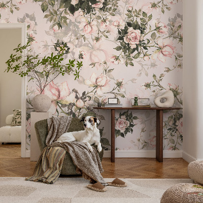 Fototapet autoadeziv pentru living cu design inspirat din natură și aspect subtil