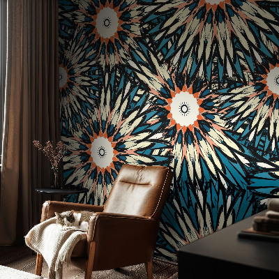 Fototapet 3D pentru living cu compoziție naturală