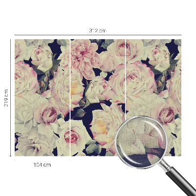 Fototapet 3D pentru dormitor cu motiv floral într-un stil fantezie
