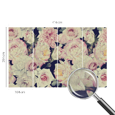 Fototapet 3D pentru dormitor cu motiv floral într-un stil fantezie