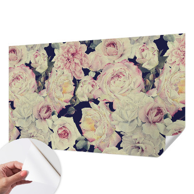 Fototapet 3D pentru dormitor cu motiv floral într-un stil fantezie