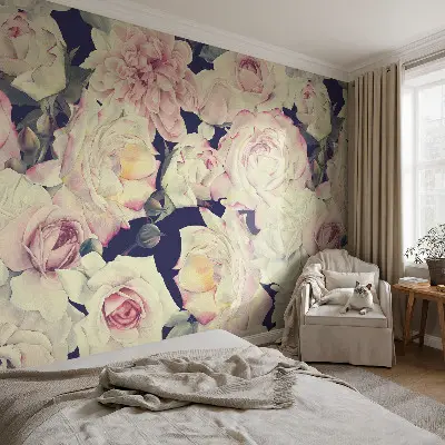 Fototapet 3d pentru dormitor Fantezie florală
