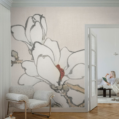 Fototapet 3D pentru living cu păsări așezate pe ramuri