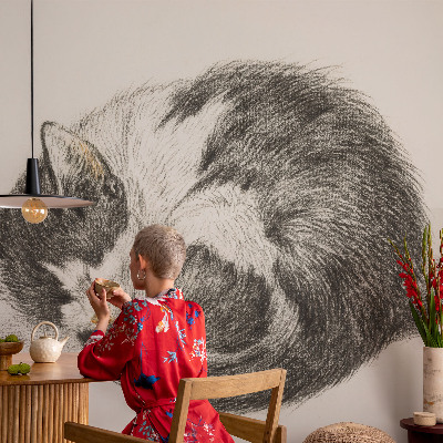 Fototapet autoadeziv pentru living cu design inspirat din vestul suprarealist