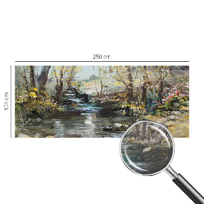 Fototapet autoadeziv pentru camera copiilor cu model de flori vintage