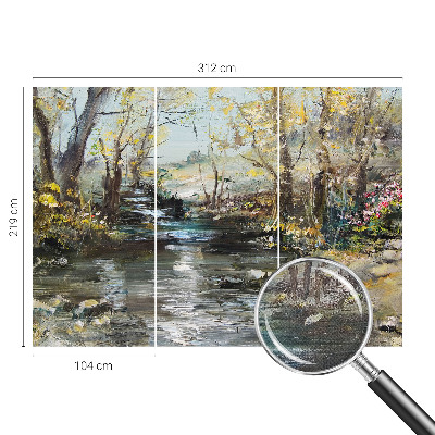 Fototapet autoadeziv pentru camera copiilor cu model de flori vintage