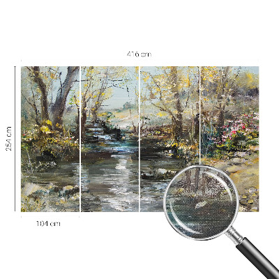 Fototapet autoadeziv pentru camera copiilor cu model de flori vintage