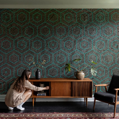 Tapet foto autoadeziv cu design cu macarale negre