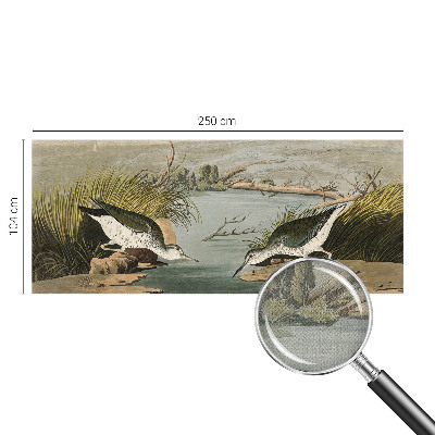Fototapet autoadeziv pentru living cu ilustrație botanică