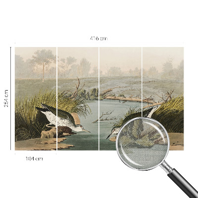 Fototapet autoadeziv pentru living cu ilustrație botanică