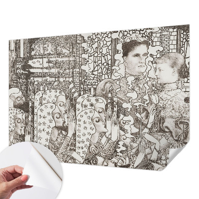 Fototapet 3D cu motiv geometric expresiv