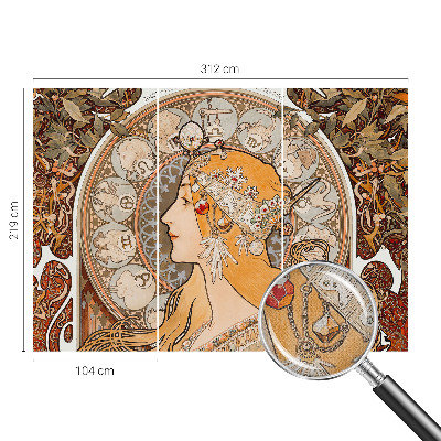Fototapet 3D pentru living cu motiv floral elegant
