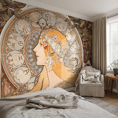 Fototapet 3D pentru living cu motiv floral elegant