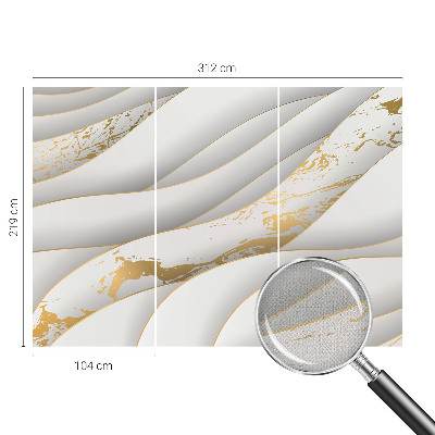 Fototapet 3d pentru living cu motiv abstract geometric