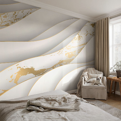 Fototapet 3d pentru living cu motiv abstract geometric