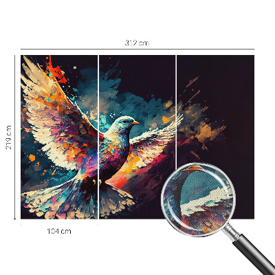 Fototapet 3D pentru living cu model de cercuri gri