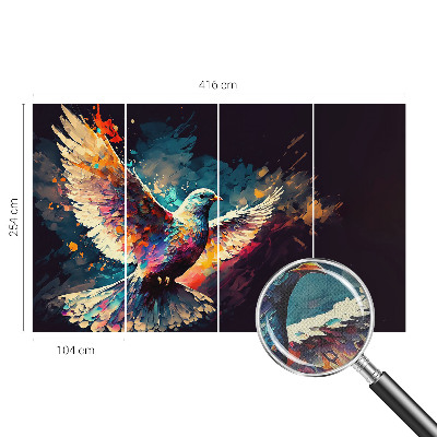 Fototapet 3D pentru living cu model de cercuri gri