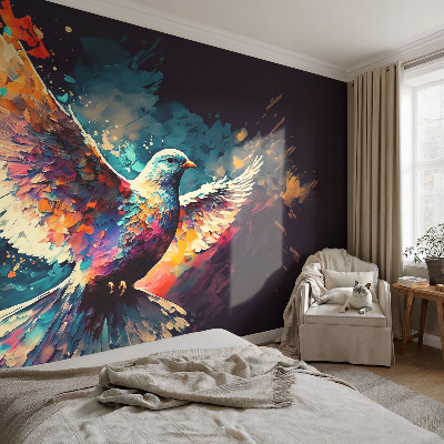 Fototapet 3D pentru living cu model de cercuri gri