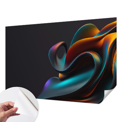 Fototapet autoadeziv pentru camera copiilor cu model de pene colorate