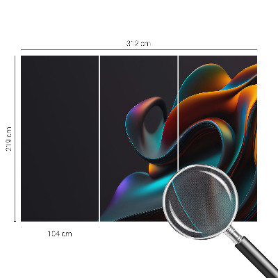 Fototapet autoadeziv pentru camera copiilor cu model de pene colorate