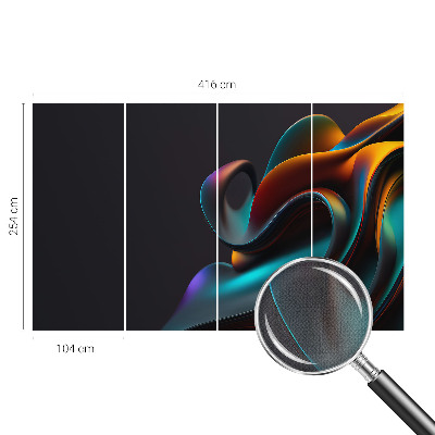 Fototapet autoadeziv pentru camera copiilor cu model de pene colorate