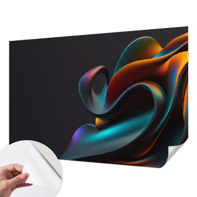 Fototapet autoadeziv pentru camera copiilor cu model de pene colorate