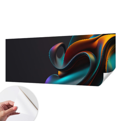 Fototapet autoadeziv pentru camera copiilor cu model de pene colorate