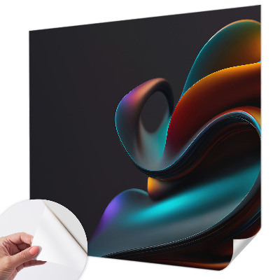 Fototapet autoadeziv pentru camera copiilor cu model de pene colorate
