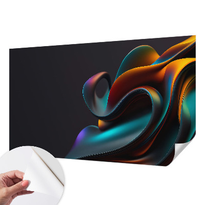 Fototapet autoadeziv pentru camera copiilor cu model de pene colorate