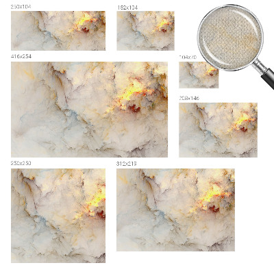 Fototapet 3D pentru living cu motiv floral simetric