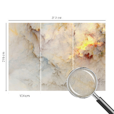 Fototapet 3D pentru living cu motiv floral simetric