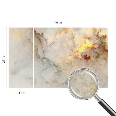 Fototapet 3D pentru living cu motiv floral simetric